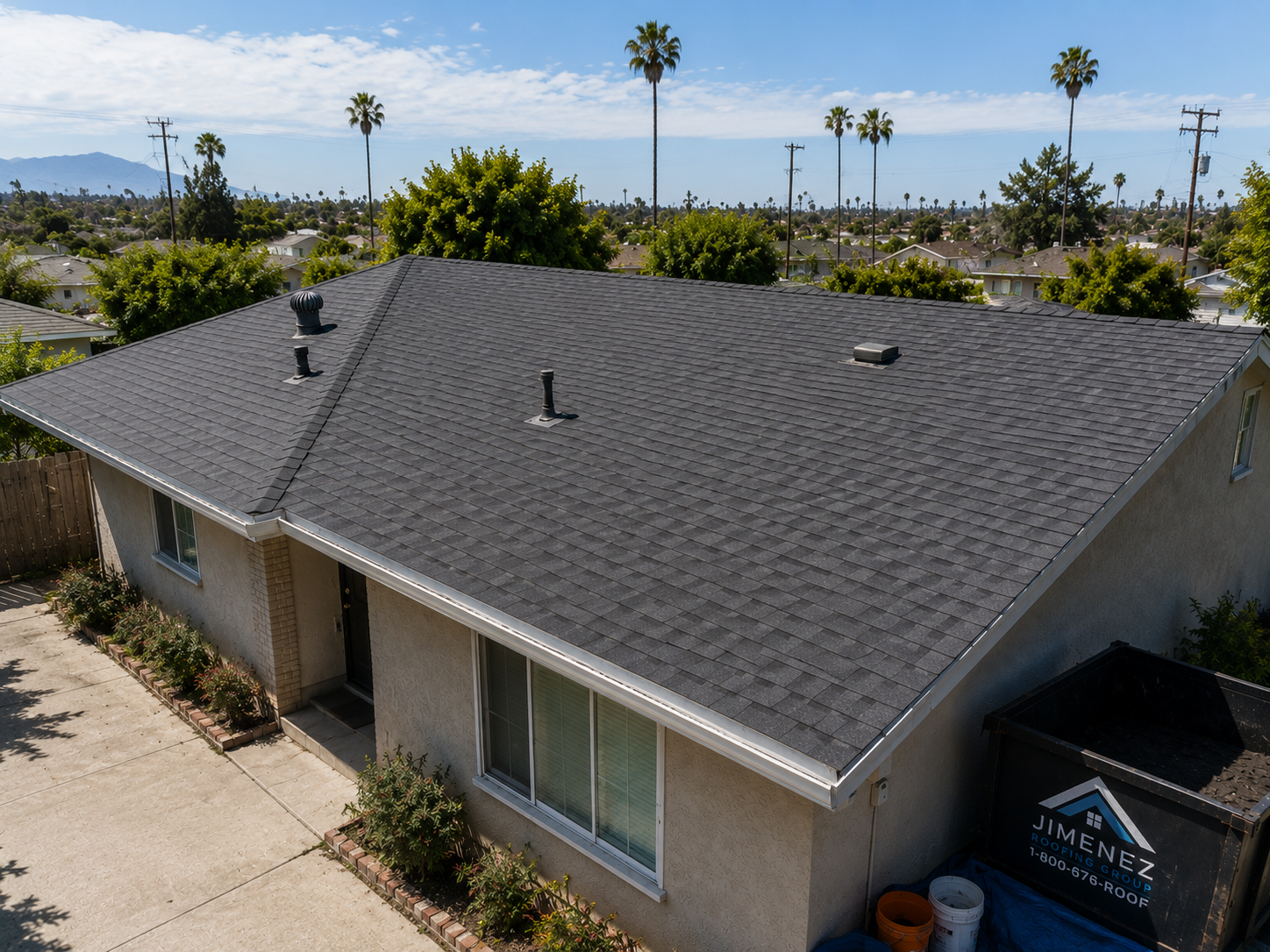 After roof installation - completed new roof