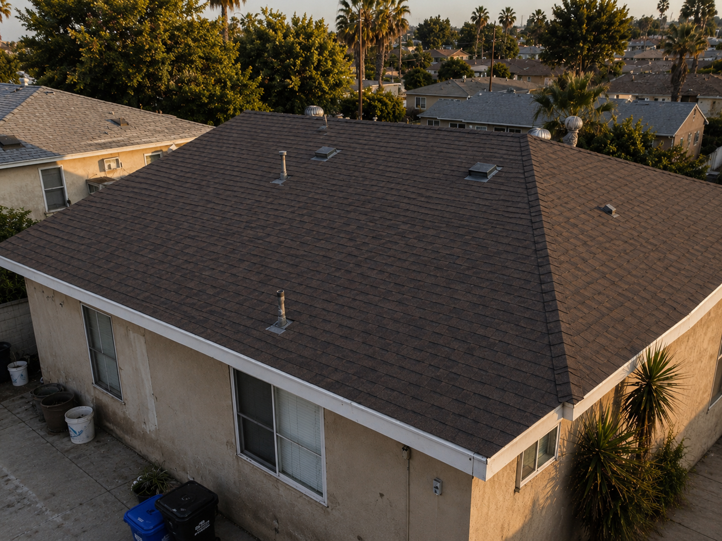 After roof repair - restored and protected roofing